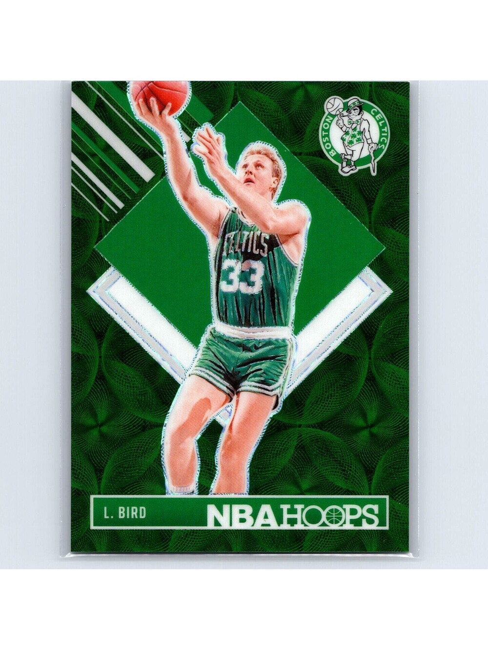 2024-25 Hoops Larry Bird #299 Tribute Premium Scope Green #/25 Boston Celtics